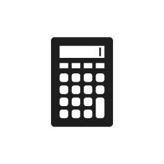 Calculator icon on a white background