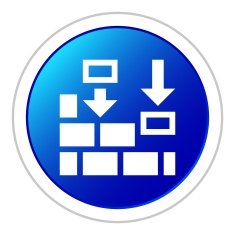 Wall icon on a round button N49