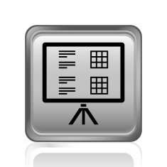 Presentation icon on a square button N5