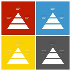 Pyramid icon on square buttons N9