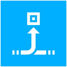 Conveyor icon on a blue background N6