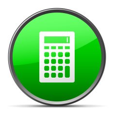 Calculator icon on a round button N2