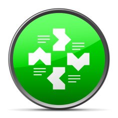 Flowchart icon on a round button N135