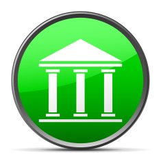 Bank icon on a round button N74
