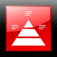 Pyramid icon on a square button N17