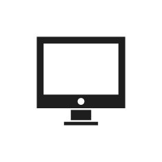 Computer icon on a white background N15