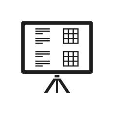 Presentation icon on a white background N8