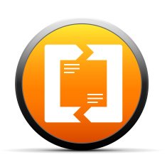 Chevron Chart icon on a round button N75