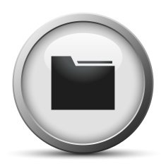 Folder icon on a silver button