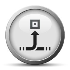 Conveyor icon on a silver button N6