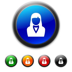 Businesswoman icon on round buttons N11