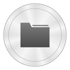 Folder icon on a round button N4