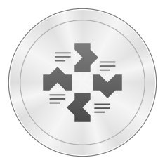 Flowchart icon on a round button N139