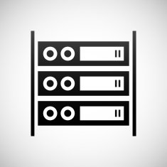Computer Server icon on a white background N9