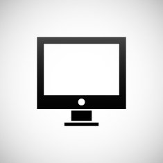 Computer icon on a white background N16