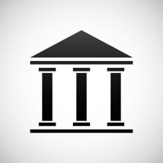 Bank icon on a white background N55