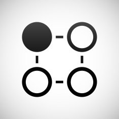 Flowchart icon on a white background N93