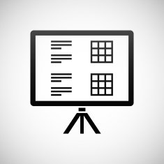 Presentation icon on a white background N9