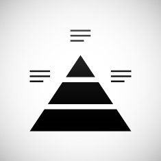 Pyramid icon on a white background N21