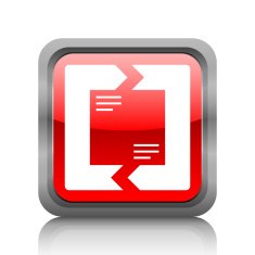Chevron Chart icon on a square button N36