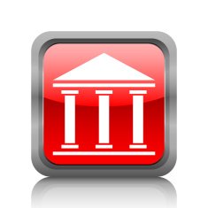 Bank icon on a square button N36