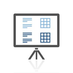 Presentation icon on a white background N10