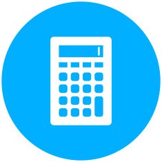 Calculator icon on a round button N5