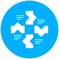 Flowchart icon on a round button N141