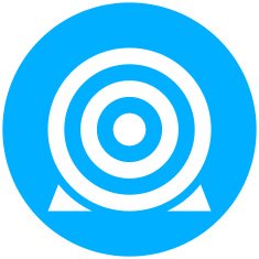 Target icon on a round button N73