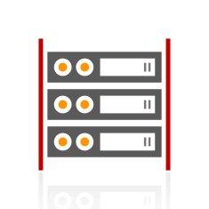 Computer Server icon on a white background N11