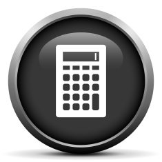 Calculator icon on a round button N6