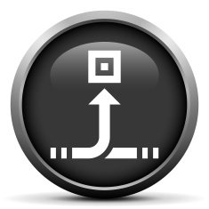 Conveyor icon on a round button N53