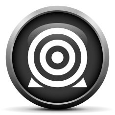 Target icon on a round button N74