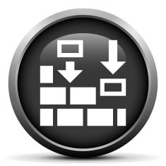 Wall icon on a round button N54