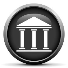 Bank icon on a round button N78