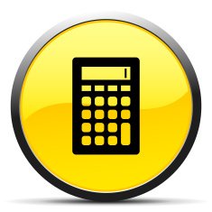 Calculator icon on a round button N7