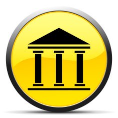 Bank icon on a round button N79