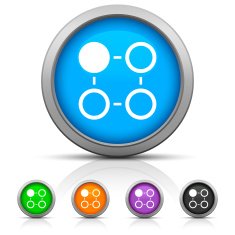 Flowchart icon on round buttons N30