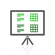 Presentation icon on a white background N13