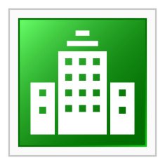 Office Building icon on a square button N37