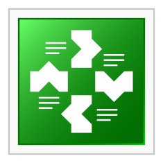 Flowchart icon on a square button N67