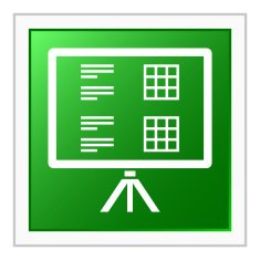 Presentation icon on a square button N8