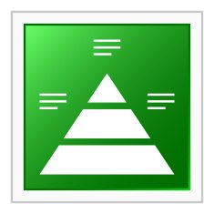 Pyramid icon on a square button N19