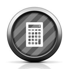 Calculator icon on a round button N8
