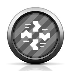 Flowchart icon on a round button N147 free image download