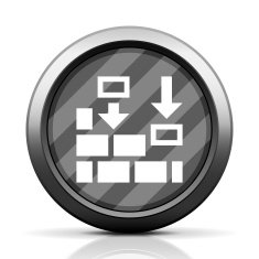 Wall icon on a round button N56