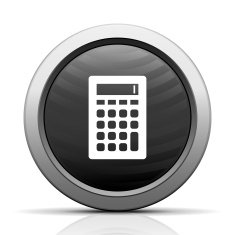 Calculator icon on a round button N9
