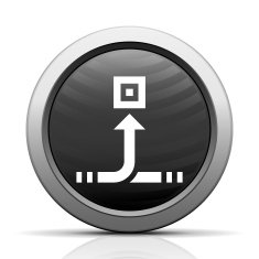 Conveyor icon on a round button N56
