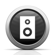 Audio Speaker icon on a round button N9