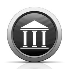 Bank icon on a round button N81